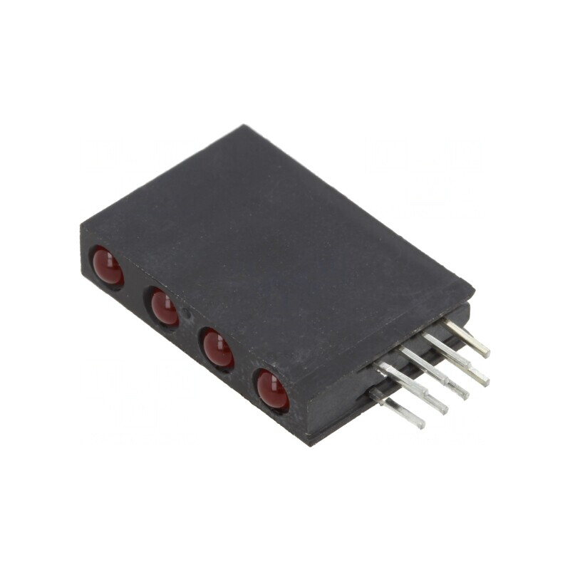 LED Roșu 3mm Difuz 40° 20mA 4 Diode | Electronic-mag.ro | Componente Electronice