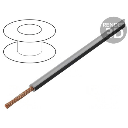 Cablu FLRY-B 0,5mm2 Cu PVC Gri-Negru 60V | Electronic-mag.ro | Componente Electronice