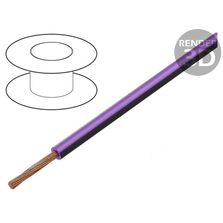 Cablu FLRY-B 1x0,5mm2 Cu PVC Violet-Negru 60V Clasa 5 | Electronic-mag.ro | Componente Electronice