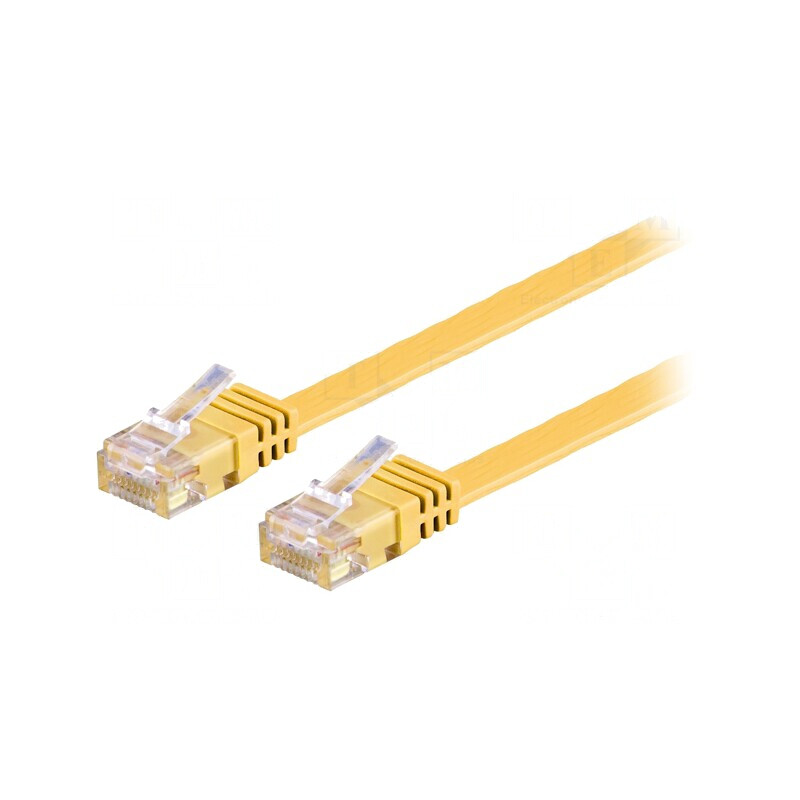 Patch cord UTP Cat6 Cu PVC Galben 0.5m | Electronic-mag.ro | Componente Electronice