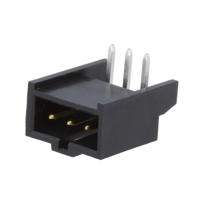 Soclu Dreptunghiular Tată C-Grid III 2.54mm 3 PIN THT Aurit | Electronic-mag.ro | Componente Electronice