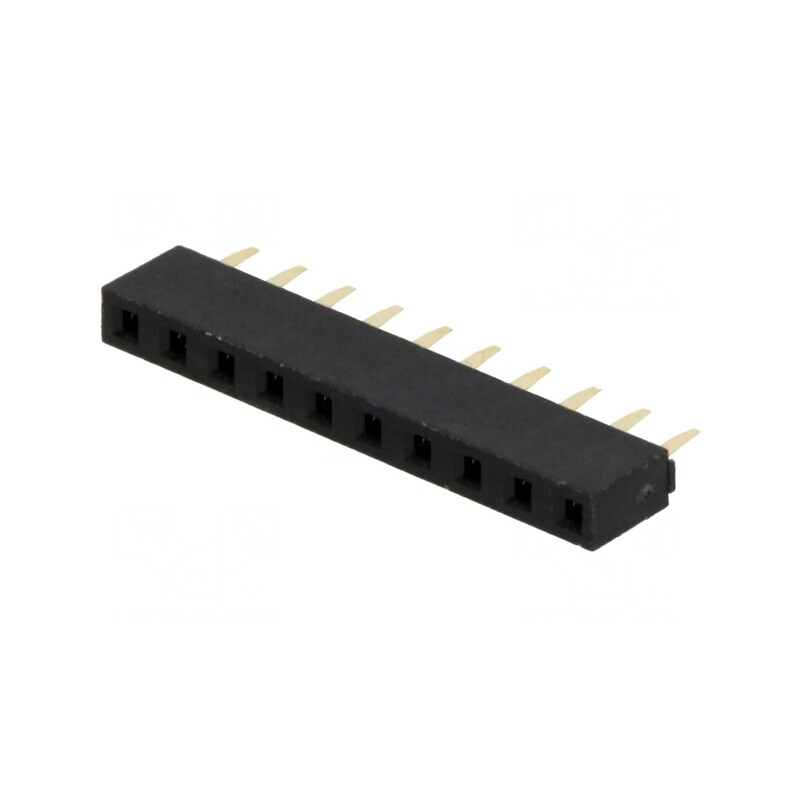 Soclu Pini Mamă 10P 2,54mm THT Aurit | Electronic-mag.ro | Componente Electronice