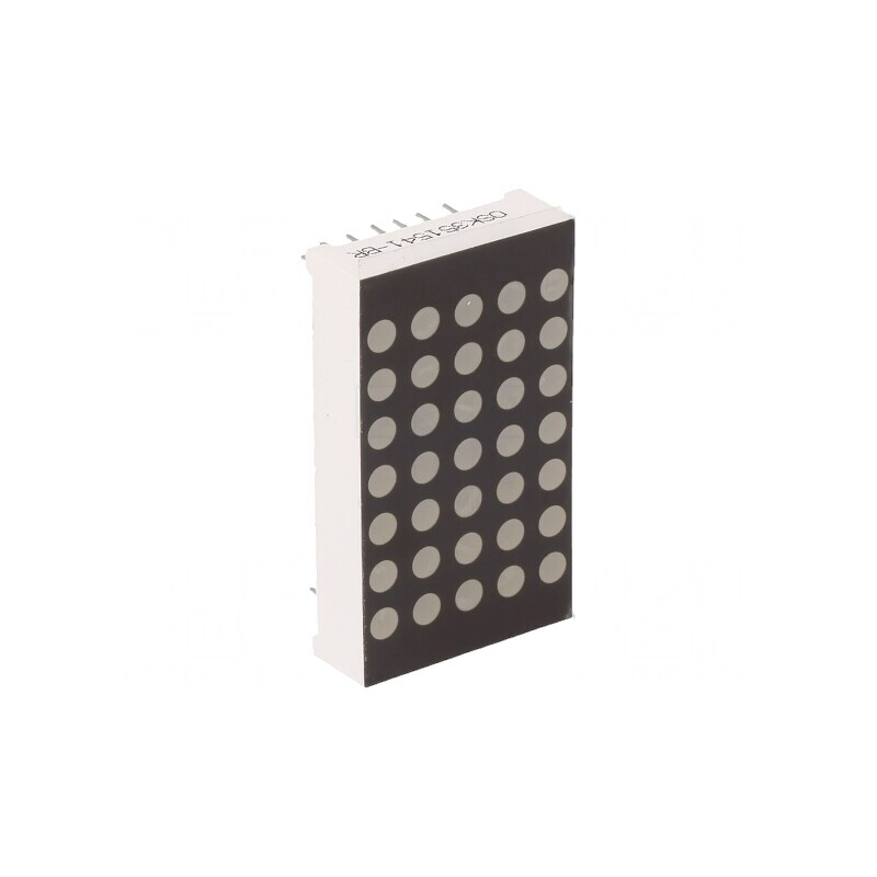 Afişaj LED Matrice 5x7 Roşu 20mcd 39,1x22,8x8mm | Electronic-mag.ro | Componente Electronice