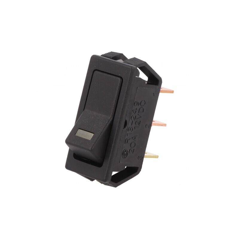 Comutator Rocker SPST ON-OFF 20A 12V Negru cu LED | Electronic-mag.ro | Componente Electronice