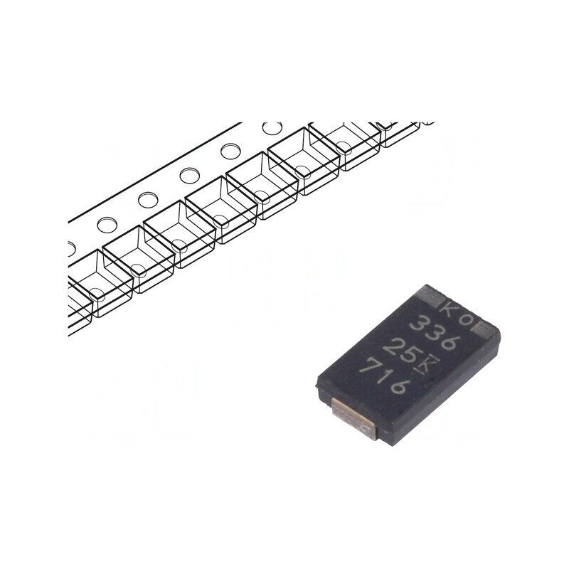 Condensator Tantal-Polimer 22uF 25V SMD | Electronic-mag.ro | Componente Electronice