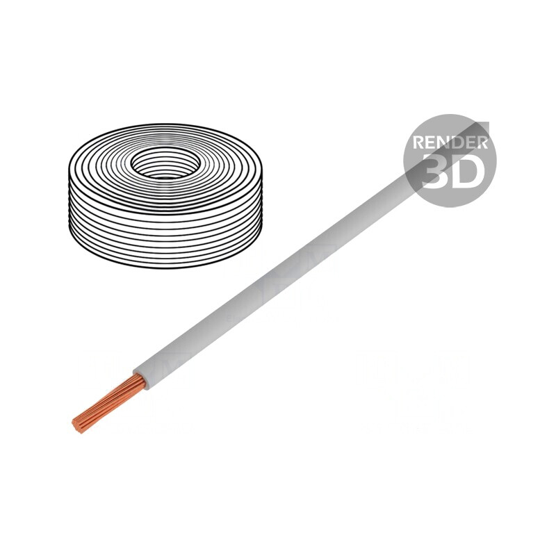 Cablu Electic Litat Cu 2,5mm2 Gri H07Z-K 450V/750V | Electronic-mag.ro | Componente Electronice