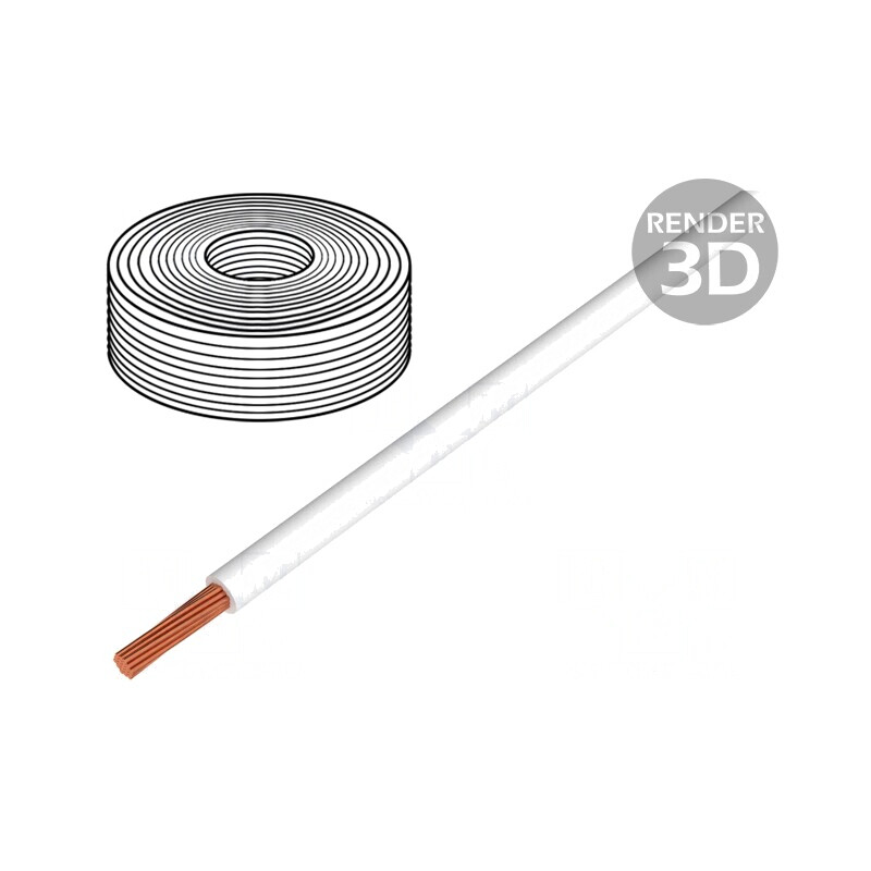 Cablu Electric Litat Cu 2,5mm2 Alb 450V/750V CPR-Eca | Electronic-mag.ro | Componente Electronice