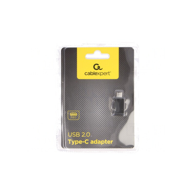 Adaptor USB 2.0 USB-A la USB-C Negru 480Mbps | Electronic-mag.ro | Componente Electronice