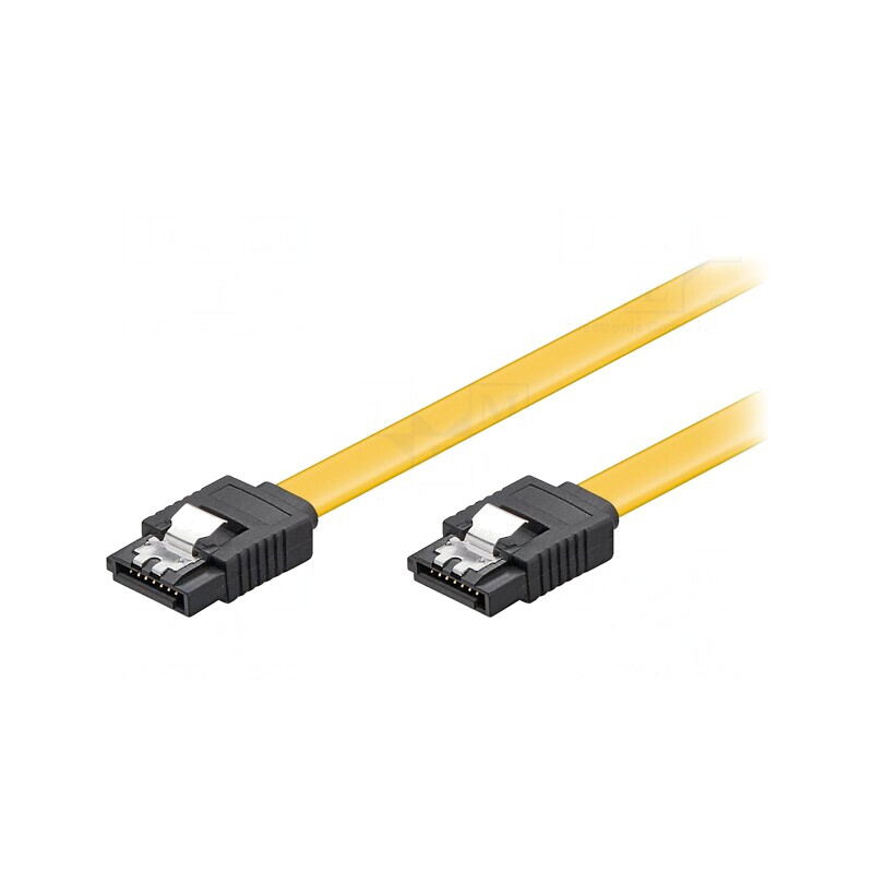 Cablu SATA L-L 0.3m Galben | Electronic-mag.ro | Componente Electronice