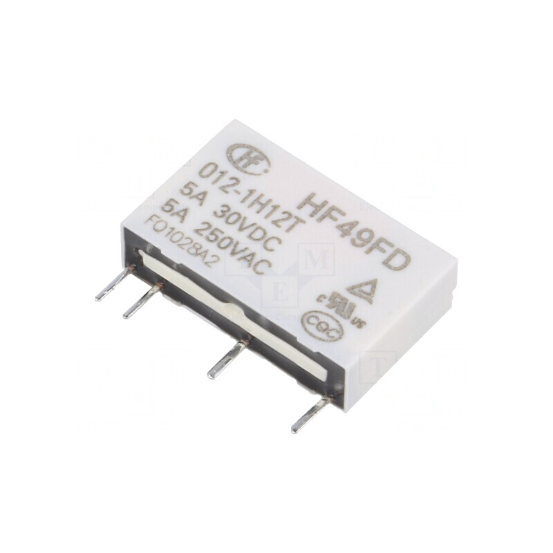 Releu Electromagnetic SPST-NO 12VDC 5A | Electronic-mag.ro | Componente Electronice