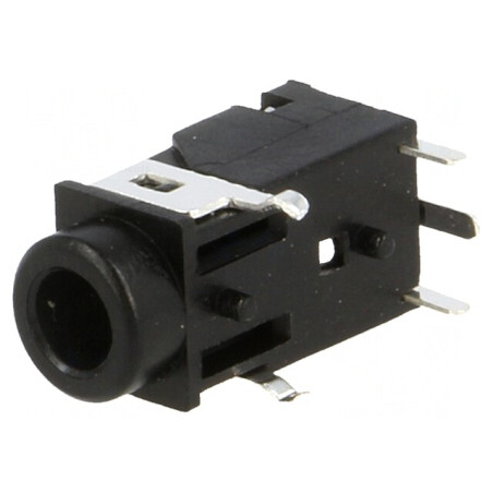 Soclu Jack 3,5mm Mamă Stereo 4 Piste 90° | Electronic-mag.ro | Componente Electronice