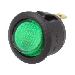 Rocker Switch ON-OFF 20A 14V Green LED | Electronic-mag.ro | Componente Electronice