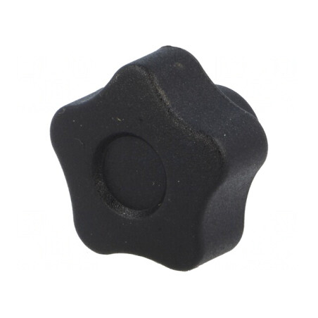 Buton Reglare Negru Ø25mm Filet M5 | Electronic-mag.ro | Componente Electronice