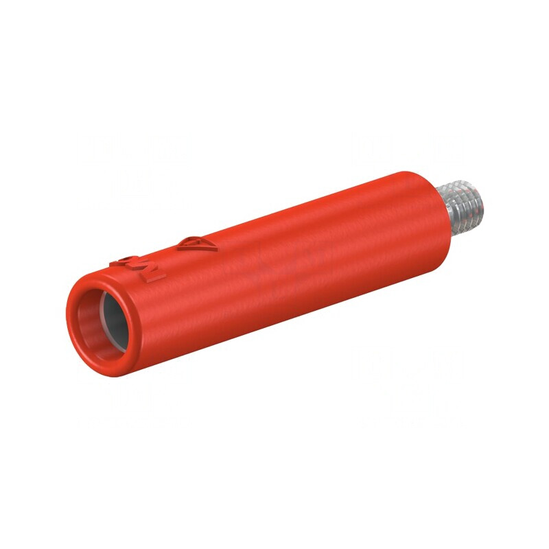 Soclu Banană 4mm 32A Roșu Nichelat cu Izolație | Electronic-mag.ro | Componente Electronice