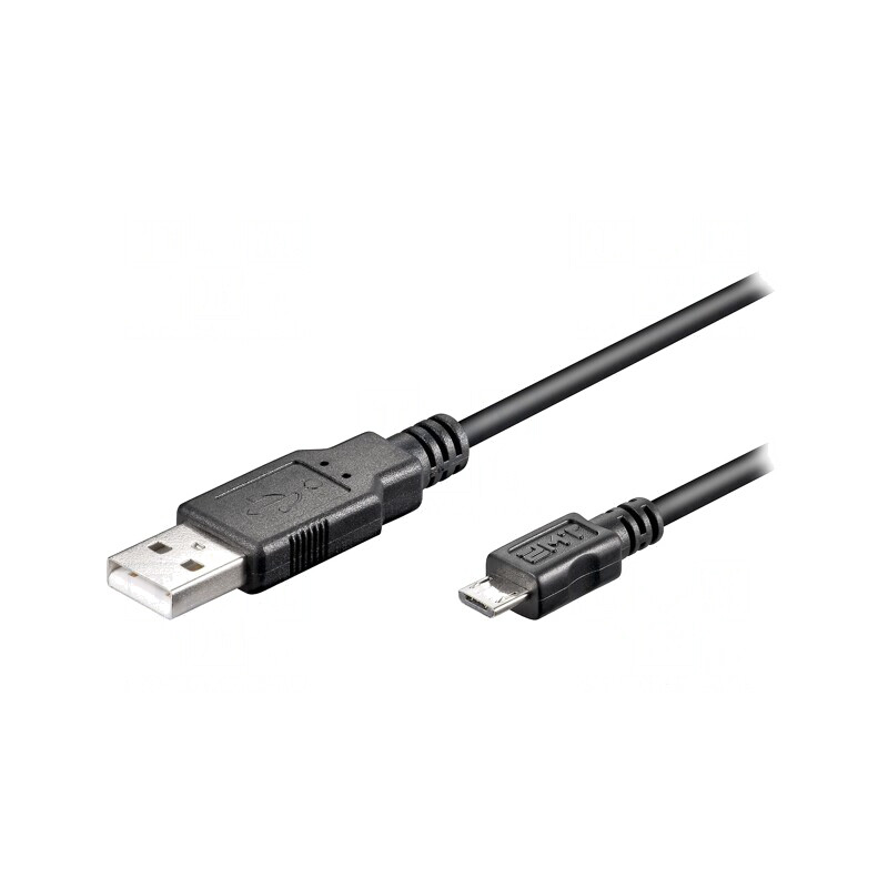 Cablu USB 2.0 A la Micro B 0.15m Negru | Electronic-mag.ro | Componente Electronice