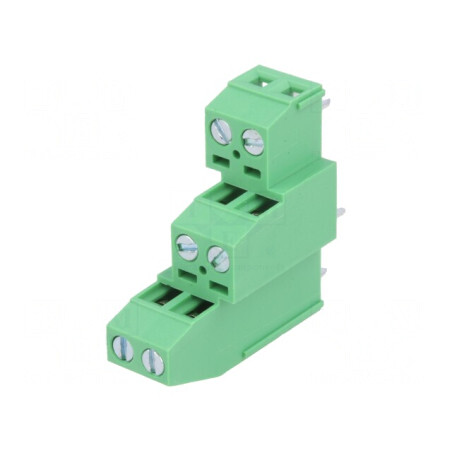 Regletă de Conexiuni PCB 90° 3,81mm 6 Piste | Electronic-mag.ro | Componente Electronice