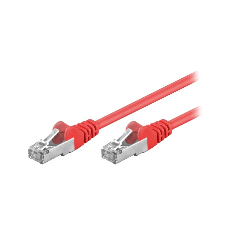 Patch cord rețea ecranat roșu 1m 5e | Electronic-mag.ro | Componente Electronice