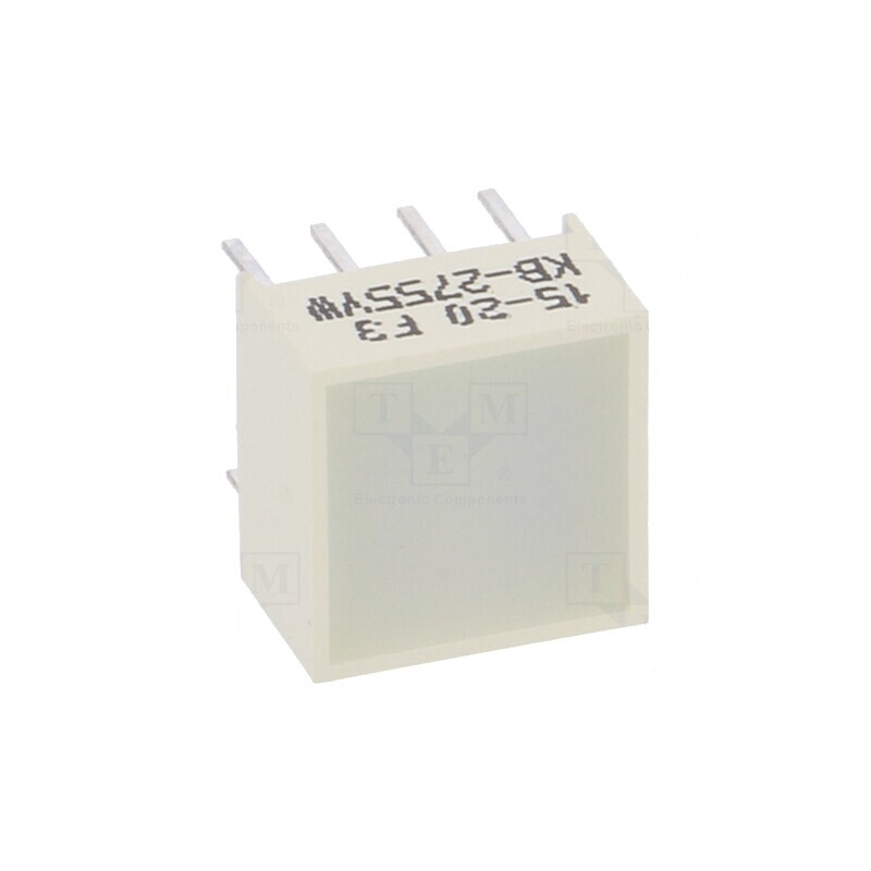 Afișaj LED Galben Lentilă Albă Difuză 588nm 15-35mcd | Electronic-mag.ro | Componente Electronice