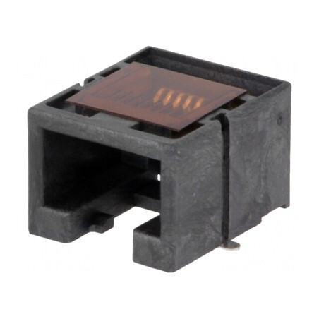 Soclu RJ45 8P8C SMT Aurit Cat 3 Profil Jos | Electronic-mag.ro | Componente Electronice