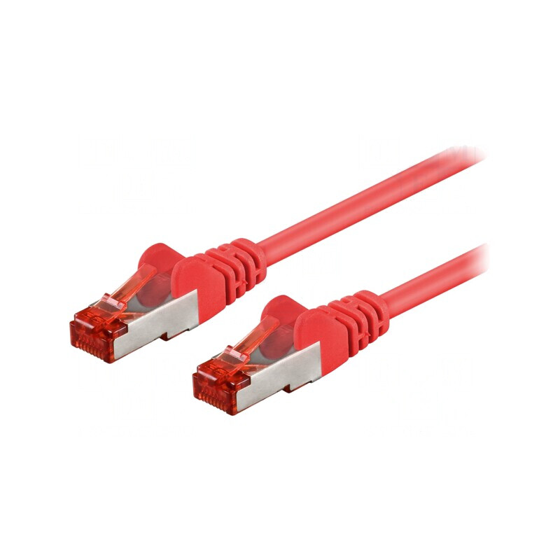 Patch Cable S/FTP Cat6 Red 0.5m | Electronic-mag.ro | Componente Electronice