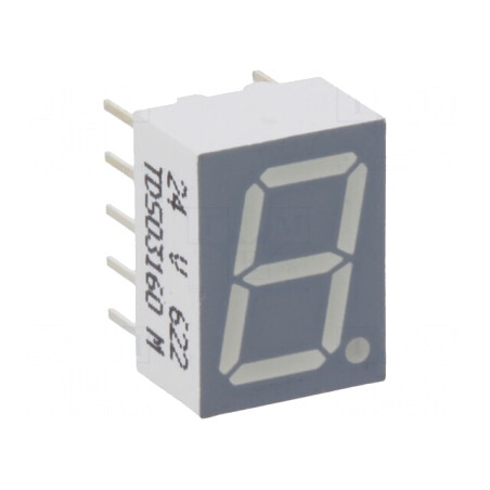 Afișaj LED 7 Segmente 10mm Portocaliu-Roșu | Electronic-mag.ro | Componente Electronice