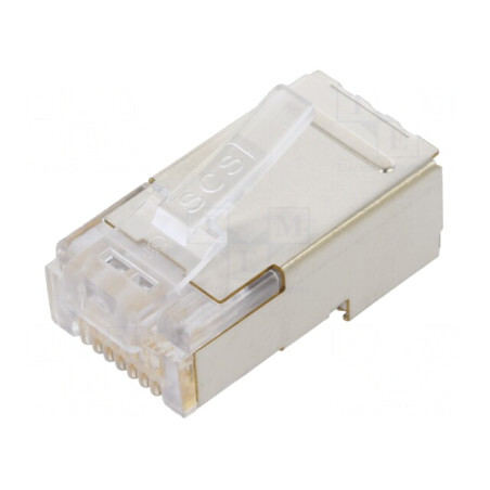 Mufă RJ45 Cat5e Ecranat 8P8C IDC | Electronic-mag.ro | Componente Electronice