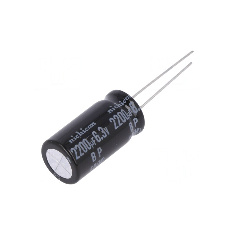 Condensator Electrolitic Bipolar THT 2200uF 6.3V 10x20mm | Electronic-mag.ro | Componente Electronice