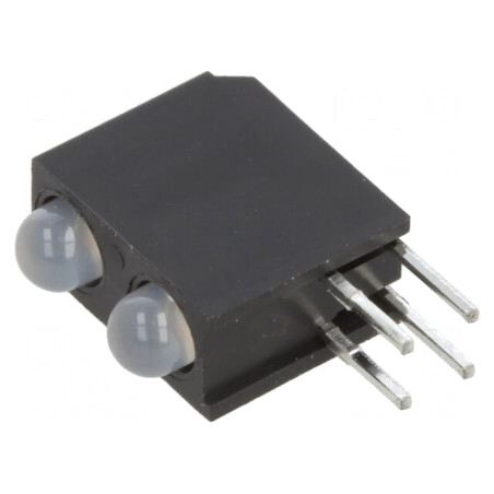 LED roșu-verde 3mm 2 diode 20mA 45° 30mcd | Electronic-mag.ro | Componente Electronice