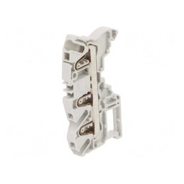 Terminal îmbinare șine 0,5-4mm2 3 borne gri 6mm | Electronic-mag.ro | Componente Electronice
