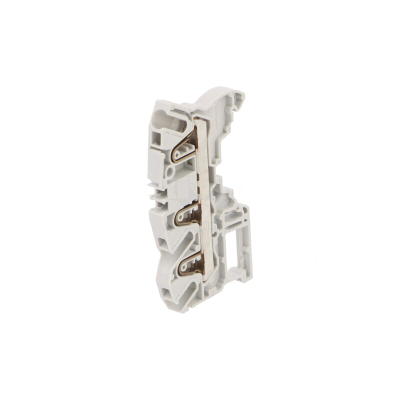 Terminal îmbinare șine 0,5-4mm2 3 borne gri 6mm | Electronic-mag.ro | Componente Electronice