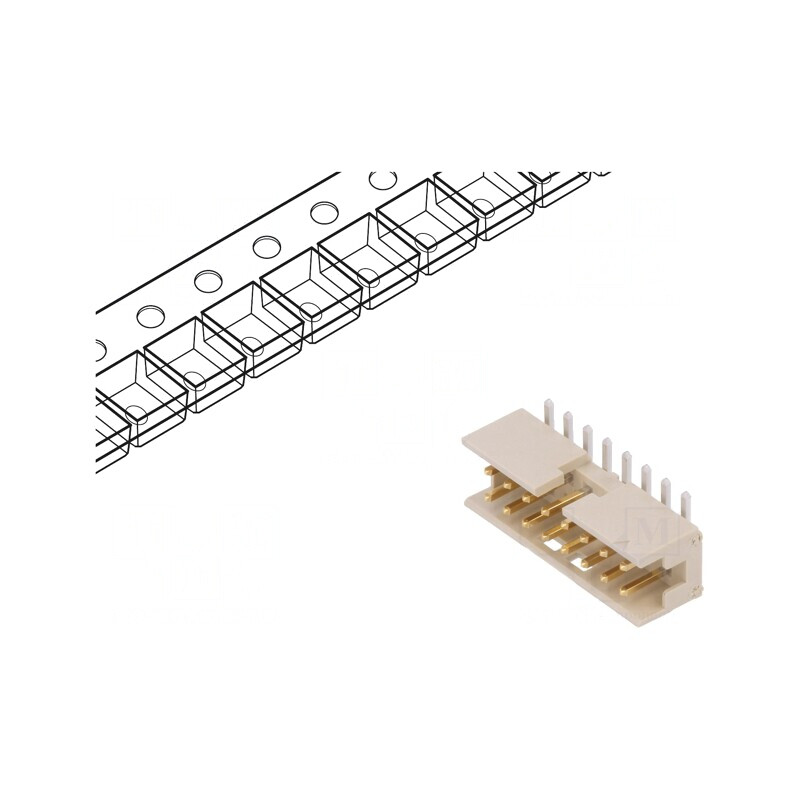 Soclu cablu-placă tată Minitek 2mm 16 PIN SMT 2A pentru PCB | Electronic-mag.ro | Componente Electronice
