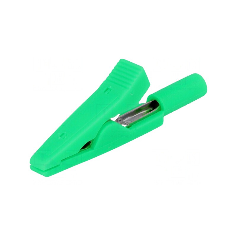 Bornă crocodil verde 10A 60V 41,5mm | Electronic-mag.ro | Componente Electronice Bornă crocodil verde 10A 60V 41,5mm | Electronic-mag.ro | Componente Electronice