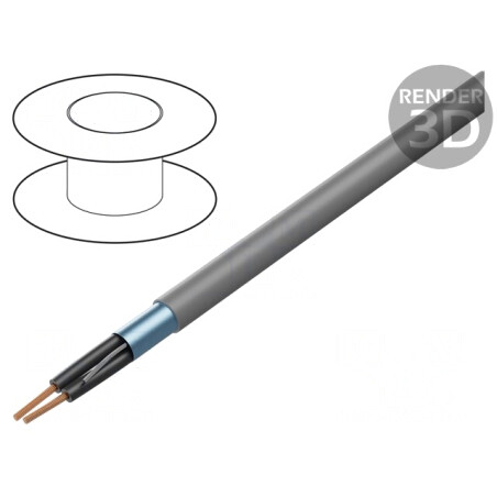 Cablu ecranat LSZH 2x1mm2 gri | Electronic-mag.ro | Componente Electronice