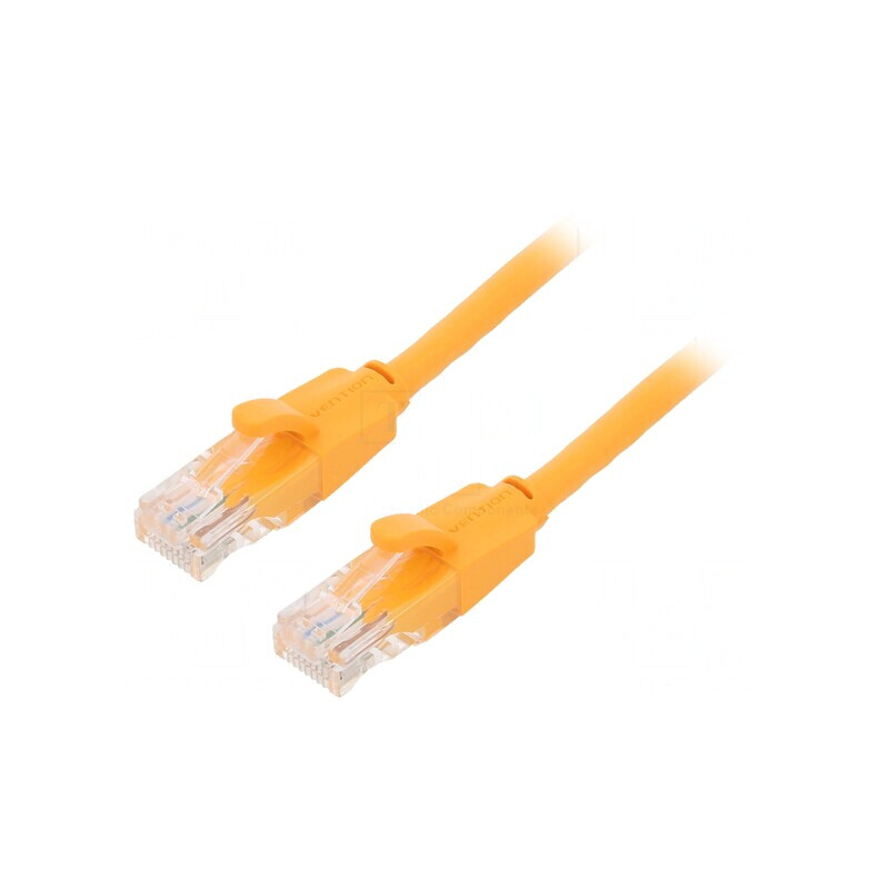 Patch cord U/UTP Cat6 PVC Portocaliu 2m Conectori Auriti | Electronic-mag.ro | Componente Electronice