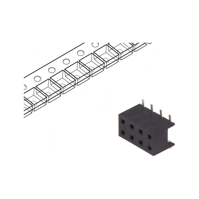 Soclu PCB 2mm 8 pini SMT 2A | Electronic-mag.ro | Componente Electronice