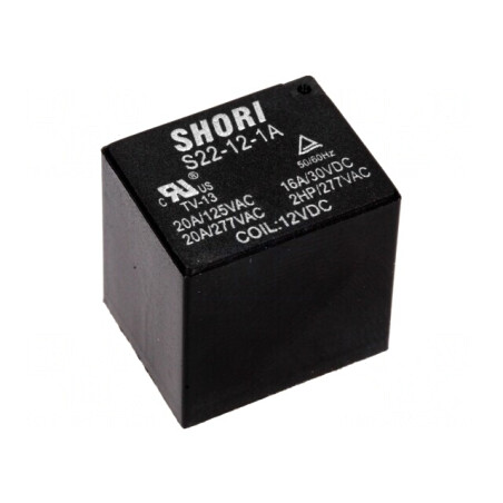 Releu Electromagnetic SPST-NO 12VDC 17A 277VAC PCB | Electronic-mag.ro | Componente Electronice