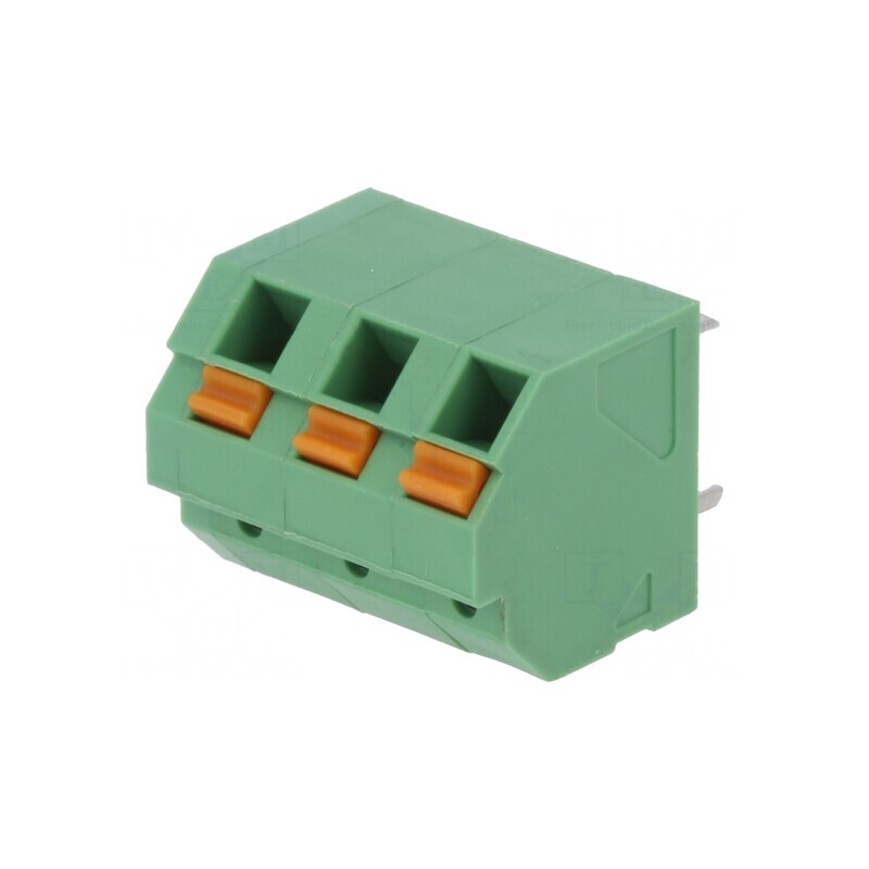 Regletă de Conexiuni PCB 5,08mm 3 Piste cu Buton | Electronic-mag.ro | Componente Electronice