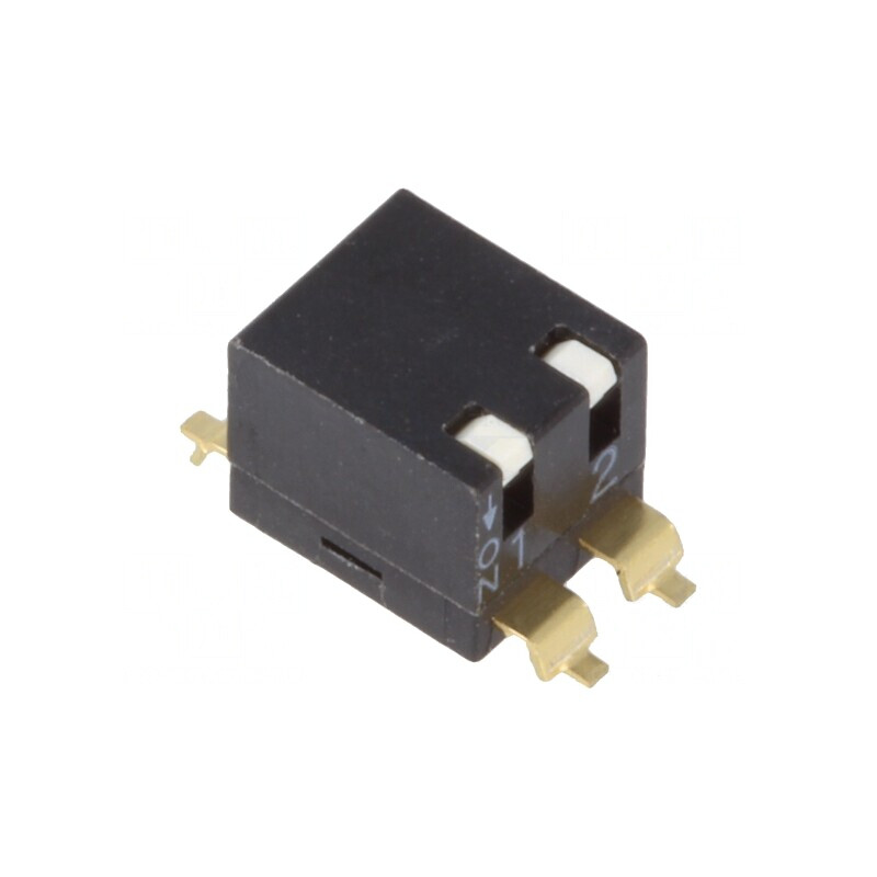 Comutator DIP-SWITCH 2 Secțiuni ON-OFF 0.025A 24VDC | Electronic-mag.ro | Componente Electronice