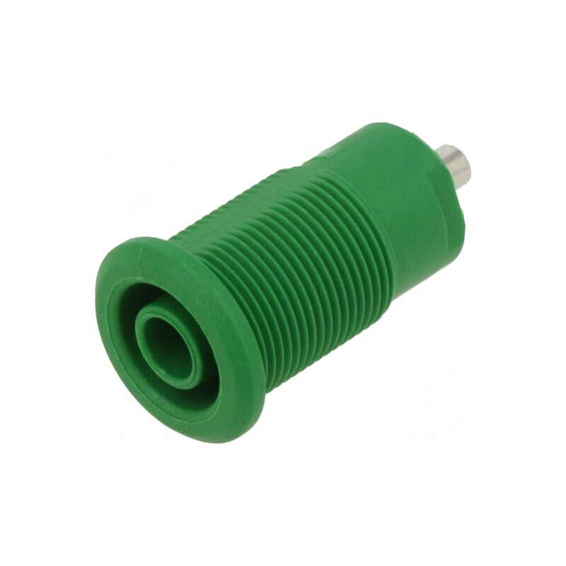 Soclu Banană Verde 4mm 24A 1kV | Electronic-mag.ro | Componente Electronice
