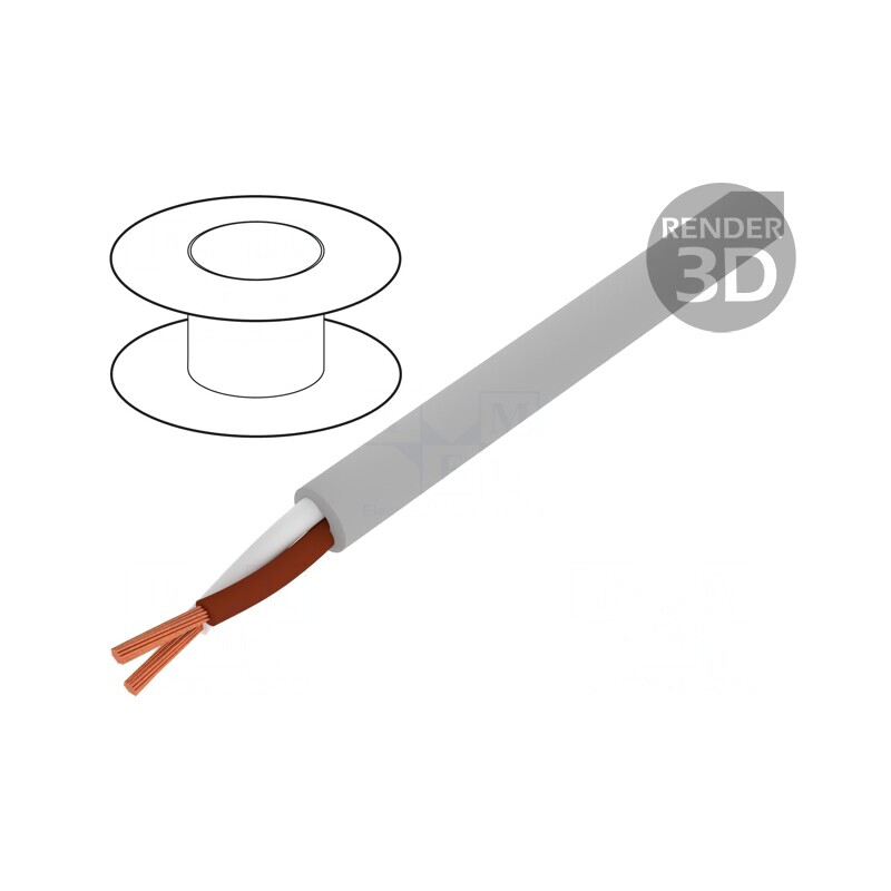 Cablu electric BiT LiYY 2x1,5mm2 neecranat 300V gri | Electronic-mag.ro | Componente Electronice