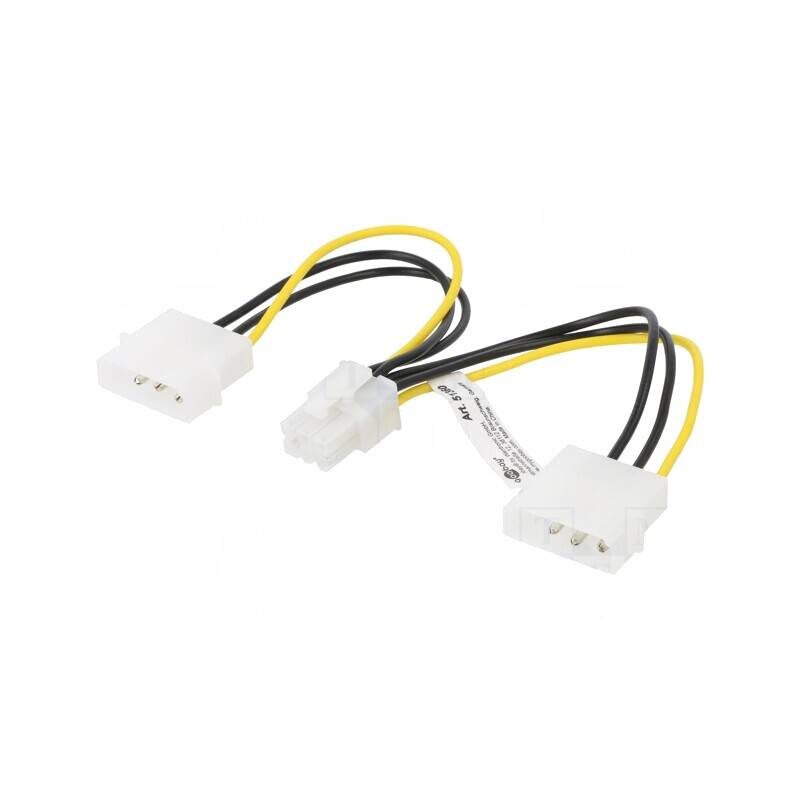 Cablu de Alimentare Molex la PCIe 6-Pin, 0.15m | Electronic-mag.ro | Componente Electronice Cablu de Alimentare Molex la PCIe 6-Pin, 0.15m | Electronic-mag.ro | Componente Electronice