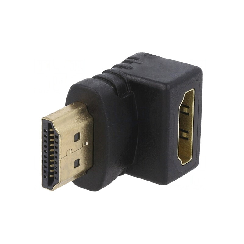Adaptor HDMI 90° Negru | Electronic-mag.ro | Componente Electronice