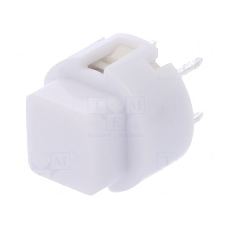 Comutator tastatură albă 2 poziții SPST-NO 0,01A 32VDC THT | Electronic-mag.ro | Componente Electronice