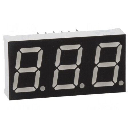Afișaj LED cu 7 Segmente 14,2mm 3 Digiti Albastru | Electronic-mag.ro | Componente Electronice