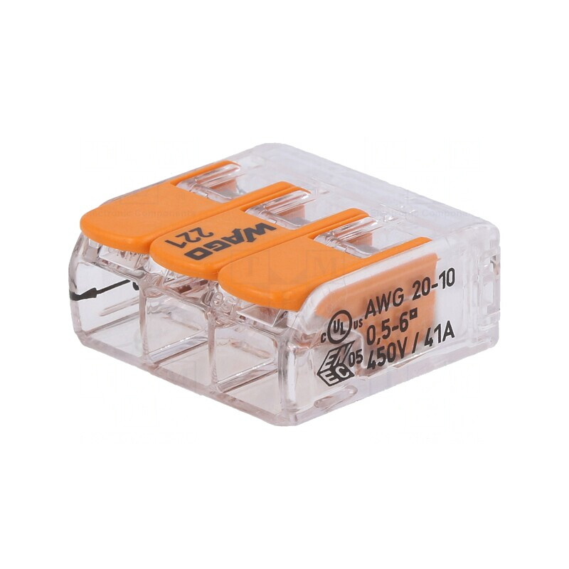 Bornă cu Arc Eliberare Rapidă 0.5-6mm² 450V 41A | Electronic-mag.ro | Componente Electronice
