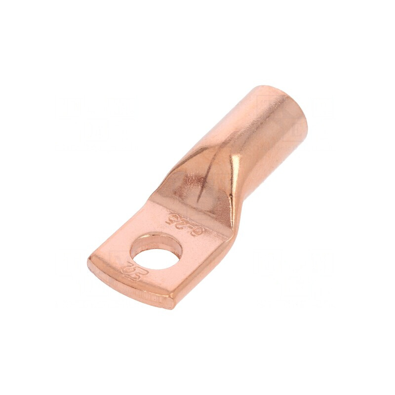 Vârf Inelar Tubular M6 25mm2 Crimpat Cupru 28,5mm | Electronic-mag.ro | Componente Electronice