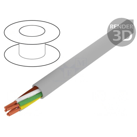 Cablu ELITRONIC LIYY 6x0.25mm2 Neecranat Gri 250V Cu | Electronic-mag.ro | Componente Electronice