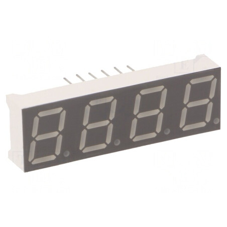 Afişaj LED 7 segmente 10mm 4 cifre roşu | Electronic-mag.ro | Componente Electronice