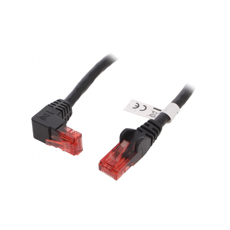 Patch cord negru U/UTP Cat6 0.25m | Electronic-mag.ro | Componente Electronice
