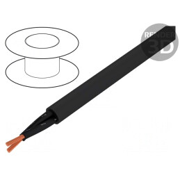 Cablu Electric Neecranat 2x1mm2 Negru | Electronic-mag.ro | Componente Electronice